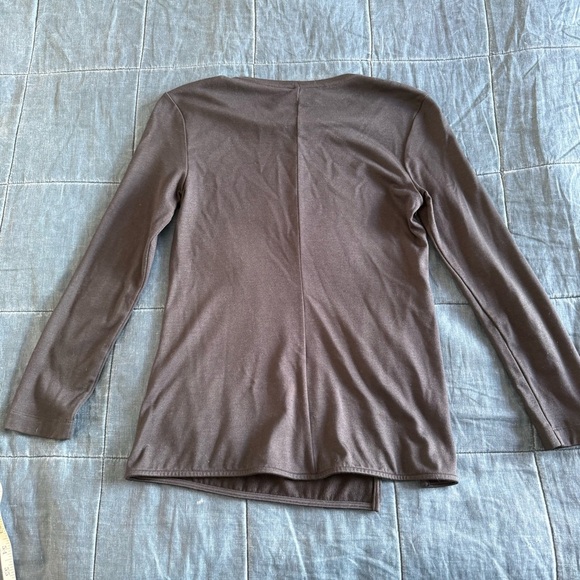 MM LaFleur Navy Blue Ling Sleeve Top Size XS - Picture 2 of 8